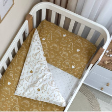 Змінна постіль Baby Mix Діно гірчиця