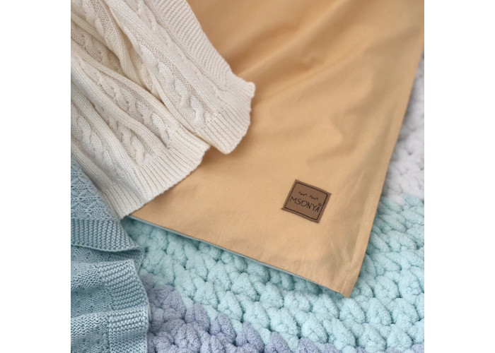 Комплект постільної білизни підліток поплін гірчиця/мята