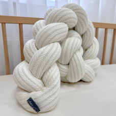 Бортик-коса трикотажна вязка молочний