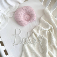 Подушка анатомічна поплін Зигзаг на рожевому (1312900)