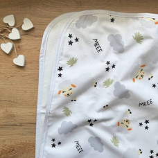 Непромокаюча пелюшка Поплін/Мембрана Овечки сірі