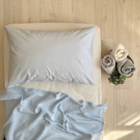 Наволочка поплін 50х70 Блакитна клітинка (900000)