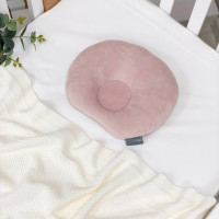 Подушка анатомічна велюр Пудра