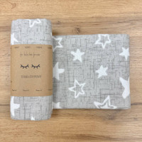 Пелюшка фланель Зірки на сірому