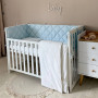 Комплект постільної білизни для новонародженого Baby Dream New Зайка із собачкою бежевий/блакитний