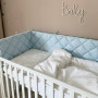 Комплект постільної білизни для новонародженого Baby Dream New Зайка із собачкою бежевий/блакитний