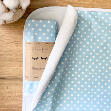 Пелюшка непромокаюча Горошок на блакитному