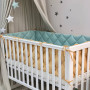 Комплект постільної білизни для новонародженого Baby Mix Bamby з друзями, колір мятний
