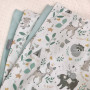 Комплект постільної білизни для новонародженого Baby Mix Bamby з друзями, колір мятний