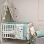Комплект постільної білизни для новонародженого Baby Mix Bamby з друзями, колір мятний