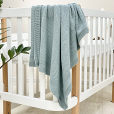 Плед бавовна Рогожка мята світла