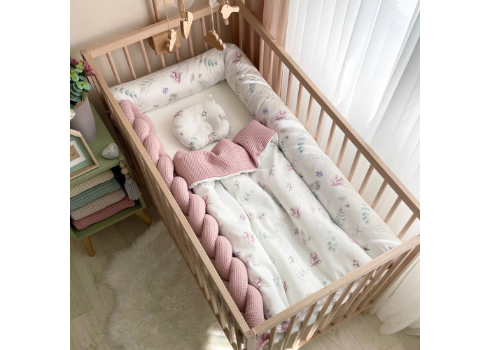 Плед-конверт з ковдрою Гортензія пудра