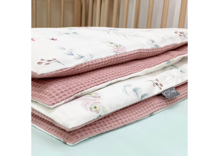 Плед-конверт з ковдрою Гортензія пудра