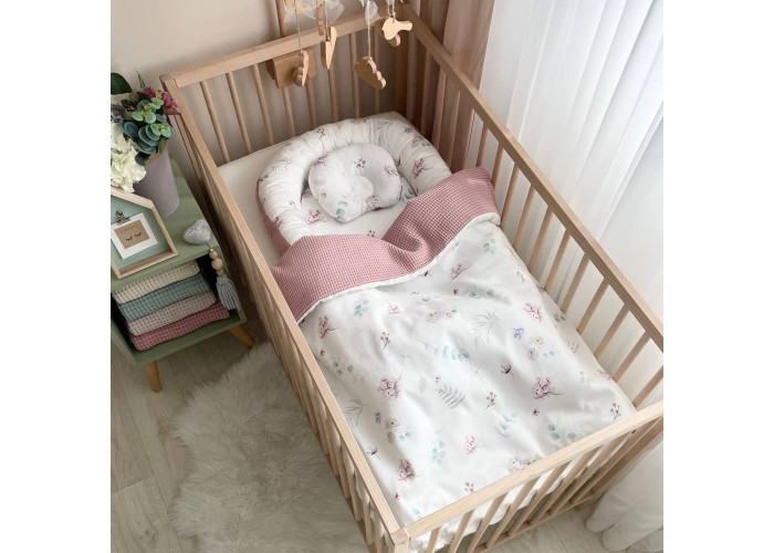 Плед-конверт з ковдрою Гортензія пудра