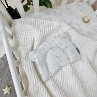 Подушка з вушками "Baby Dear" муслін блакитний Подушка з вушками "Baby Dear" муслін блакитний