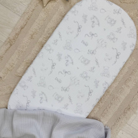 Простирадло у візочок "Baby Dear" муслін сірий