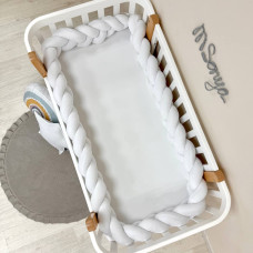 Бортик-коса білий 3,6м на всі сторони ліжечка