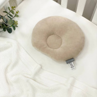 Подушка анатомічна велюр Бежева