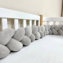 Бортик-коса сірий 3,6 м на всі сторони ліжечка