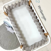 Бортик-коса сірий 3,6 м на всі сторони ліжечка