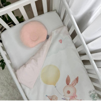 Змінна постіль Happy Day пудра (простирадло 60х120, підковдра 90х110, анатомічна подушка)