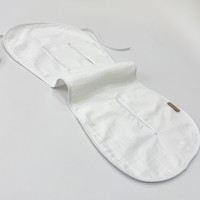 Вкладиш у автокрісло/візочок муслін/непромокаюча махра молочний