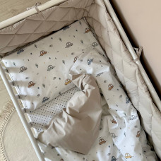 Комплект постільної білизни для новонародженого Baby Dream New Машинки блакитні