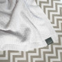 Плед бавовна Ромб дрібний білий