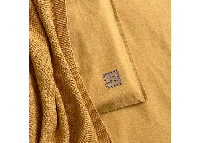 Комплект постільної білизн ясла варена бавовна гірчиця