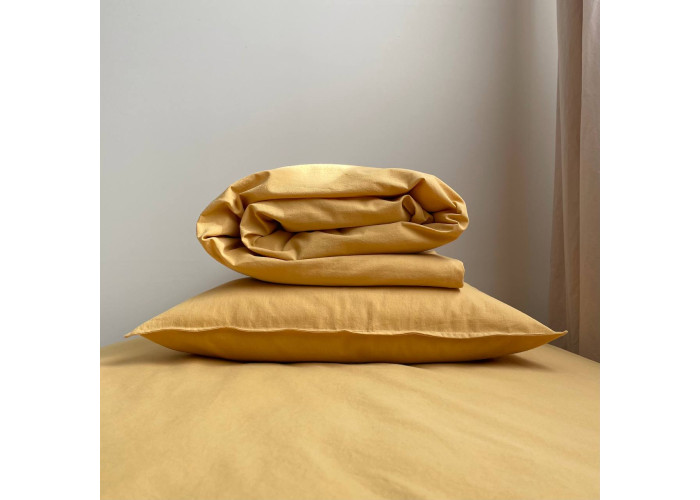 Комплект постільної білизн ясла варена бавовна гірчиця