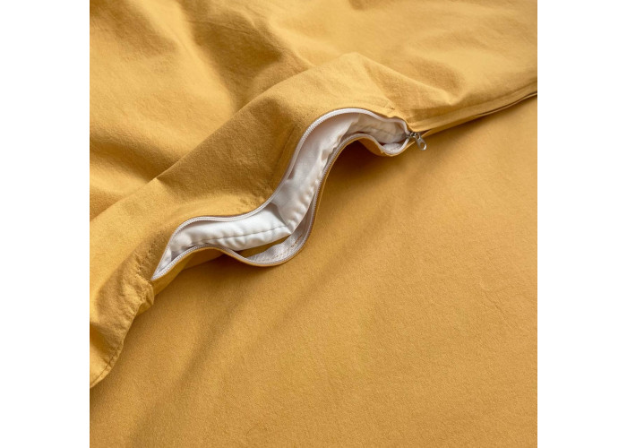 Комплект постільної білизн ясла варена бавовна гірчиця