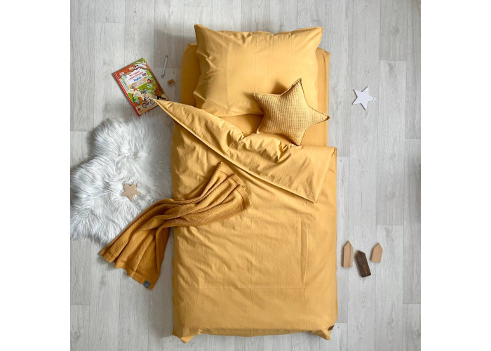 Комплект постільної білизн ясла варена бавовна гірчиця