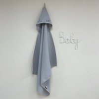 Рушник-куточок вафля сірий 90х100