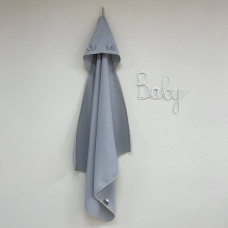 Рушник-куточок вафля сірий 90х100