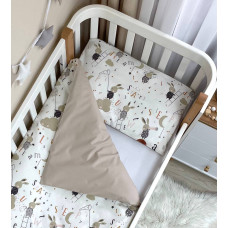 Змінна постіль Baby Mix Зайці на драбинці бежевий