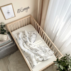 Плед-конверт з ковдрою Діно синій