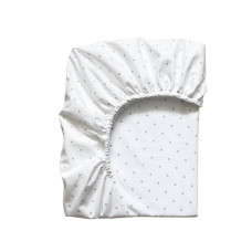 Простирадло дитяче Горошок графіт на білому