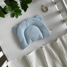 Подушка з вушками муслін блакитний