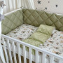 Комплект постільної білизни для новонародженого Baby Mix Ведмедик boy м'ята, колір оливковий