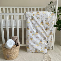 Підковдра 90х110 поплін Ведмедики Boy жовтий