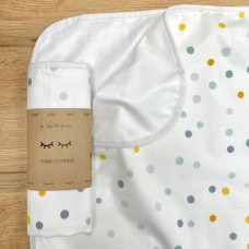 Непромокаюча пелюшка Поплін/Мембрана Акварельний горох гірчиця