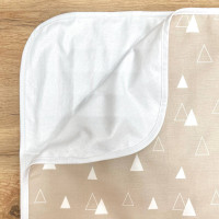 Непромокаюча пелюшка Поплін/Мембрана Трикутники на бежевому