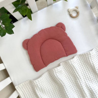 Подушка з вушками муслін теракот