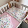Змінна постіль фланель Метелики рожево-мятні