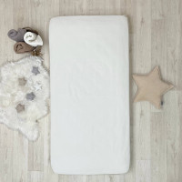 Простирадло підліток 120х220 варена бавовна молочне без резинки