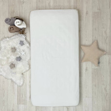 Простирадло підліток 120х220 варена бавовна молочне без резинки