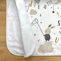Непромокаюча пелюшка Фланель/Мембрана Зайці на драбинці бежеві