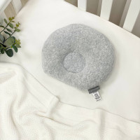 Подушка анатомічна велюр Сірий меланж