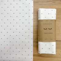 Пелюшка бязь Горох графіт на білому