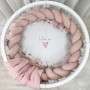 Простирадло дитяче з друком Heart and flowers 70х70